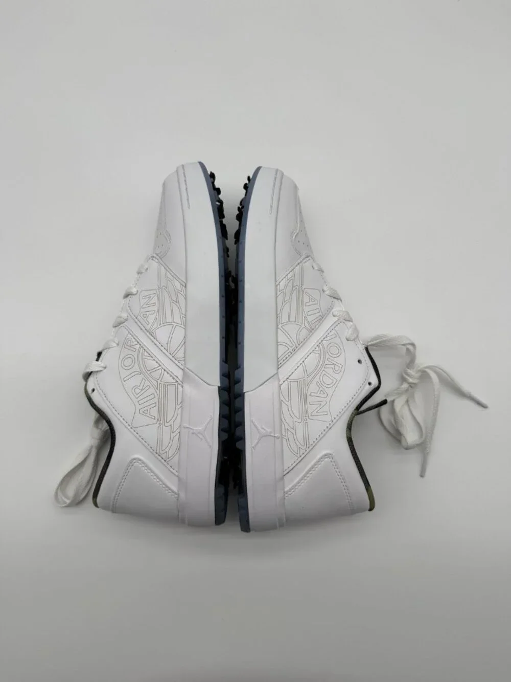 New Air Jordan NU Retro Golf Cleats Men's Size 9 White Camo Spiked FZ4153 102